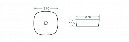 Раковина накладная Terminus Классик 370х370х115 Южно-Сахалинск - фото 3