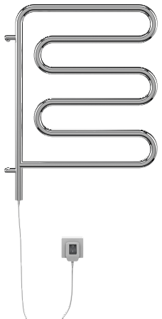 Электро 25 Ш-обр 450х570 поворотный Полотенцесушитель  TERMINUS Южно-Сахалинск - фото 2