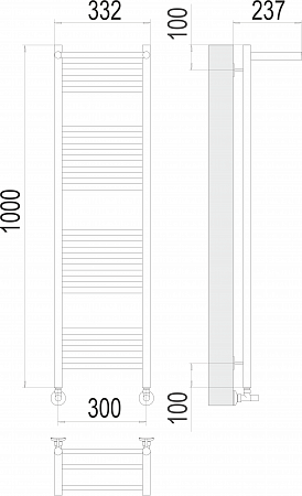 Аврора с/п П20 300х1000 Полотенцесушитель  TERMINUS Южно-Сахалинск - фото 3