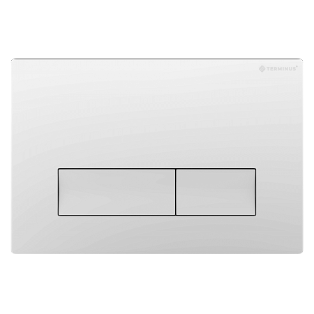 Клавиша смыва для инсталляции Terminus Classic кнопка прямоугольник цвет белый Южно-Сахалинск - фото 1