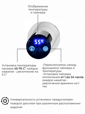 Рондо П2 350х760 электро Полотенцесушитель TERMINUS Нержавеющая сталь Южно-Сахалинск - фото 5