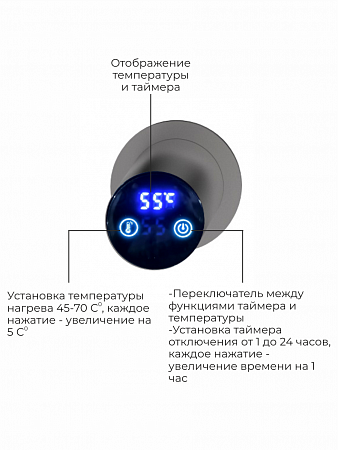 Аккорд П5 500х800 электро Полотенцесушитель TERMINUS Оружейная сталь Южно-Сахалинск - фото 4